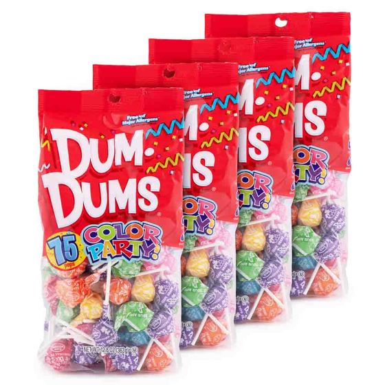 Dum Dums Assorted Rainbow 4-75 ct bags (Bag)