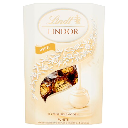 Lindt Lindor White Chocolate Truffles Carton 200G