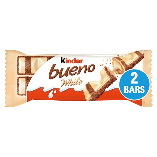 Kinder Bueno White Milk and Hazelnuts Single Bars 39g
