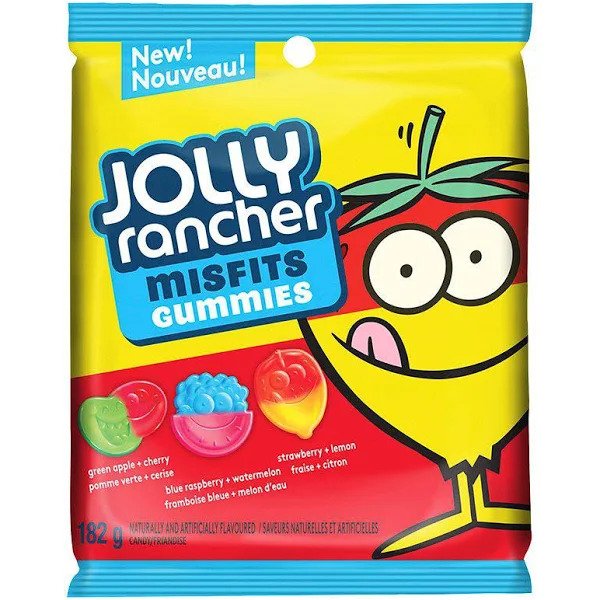 Jolly Rancher Misfits Gummies (Canada) 182g Bag