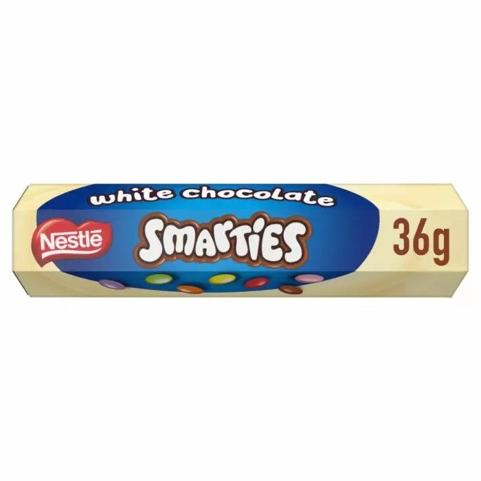 Smarties White Chocolate Tube 36g (White)