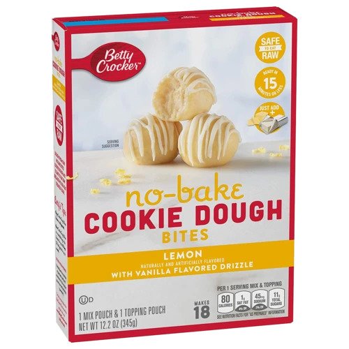 Betty Crocker no-bake Cookie Dough Bites- Lemon 345g