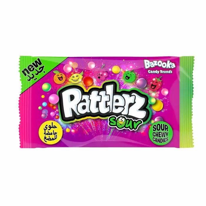 Bazooka Rattlerz Sour Bag 100g (Sour) £1