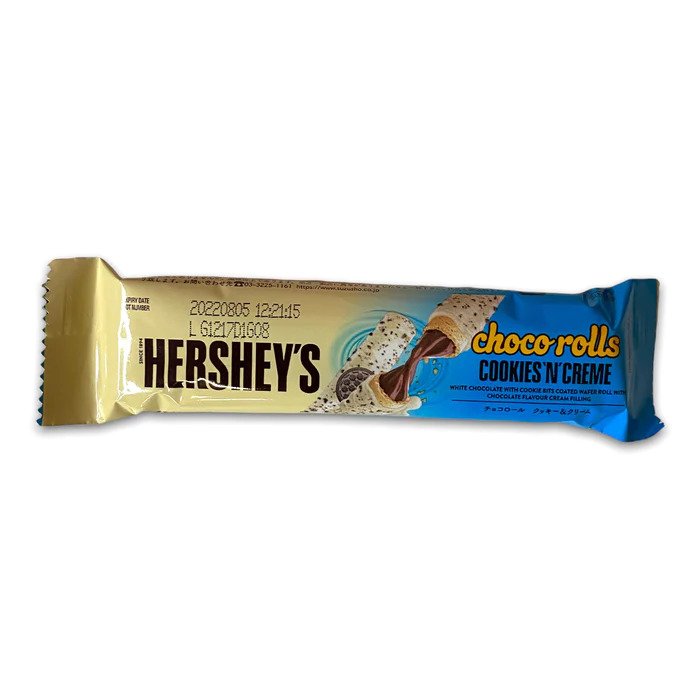 Hersheys Choco Rolls Cookies & Creme  - single Twin pack 18g