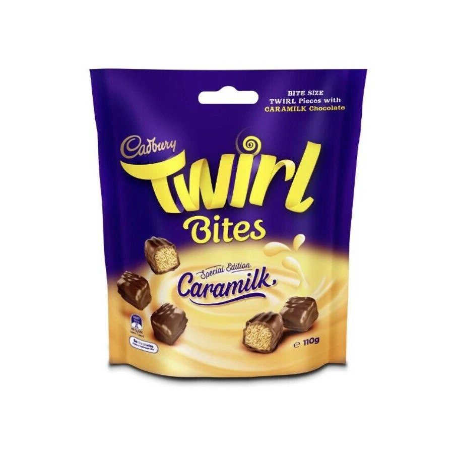 Cadbury Caramilk Twirl Bites - 110g (Australia) (Bites Pouch)