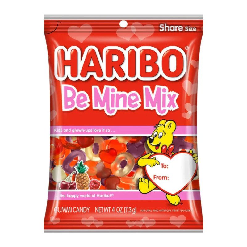 Haribo Valentines Be Mine Mix - 4oz (113g) Best before November 2022