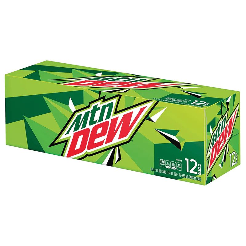 Mountain Dew Original 355ml Cans (12 cans)
