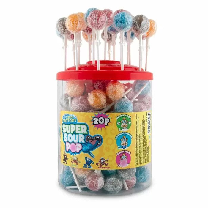 Crazy Candy Factory Super Sour Tongue Painter Lollipops 20g- SINGLE