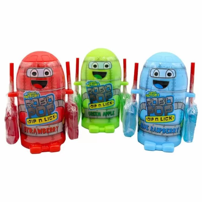 Crazy Candy Factory Robo Pop Dip N Lick 40g- SINGLE