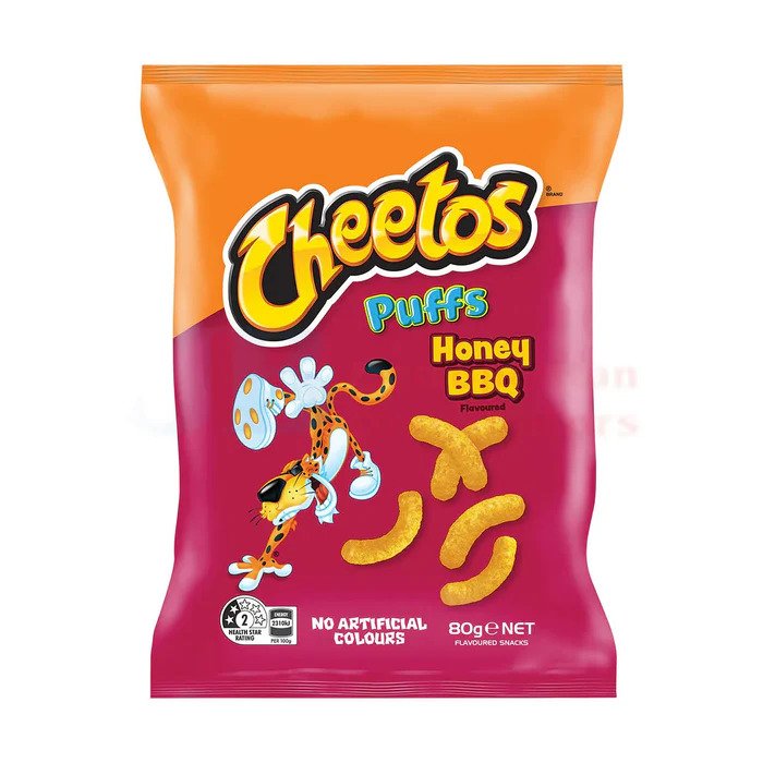 Cheetos Puffs Honey BBQ 80g - Best before 9th April 2023