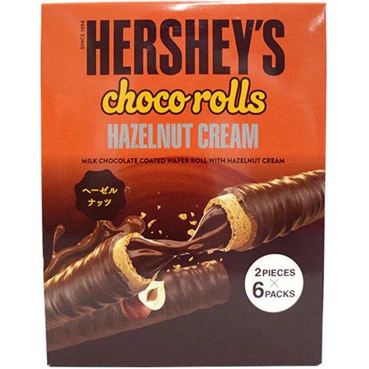 Hershey's Choco Rolls Hazelnut Cream 108g - Box