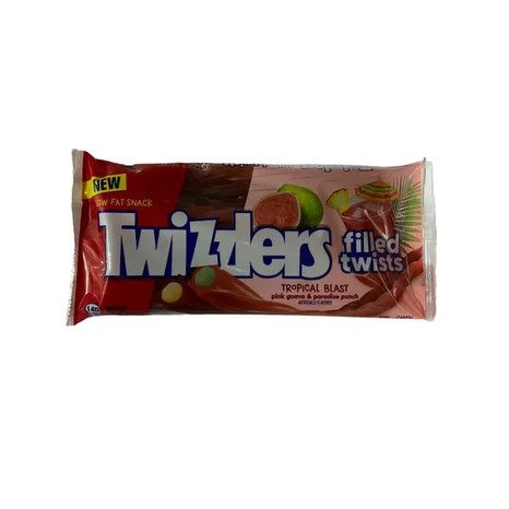 Twizzlers Filled Twists Tropical Blast Pink Guava & Paradise Punch Candy 311g