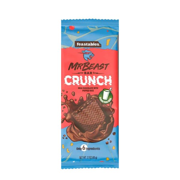 Mr Beast Crunch Chocolate Bar (60g) - New