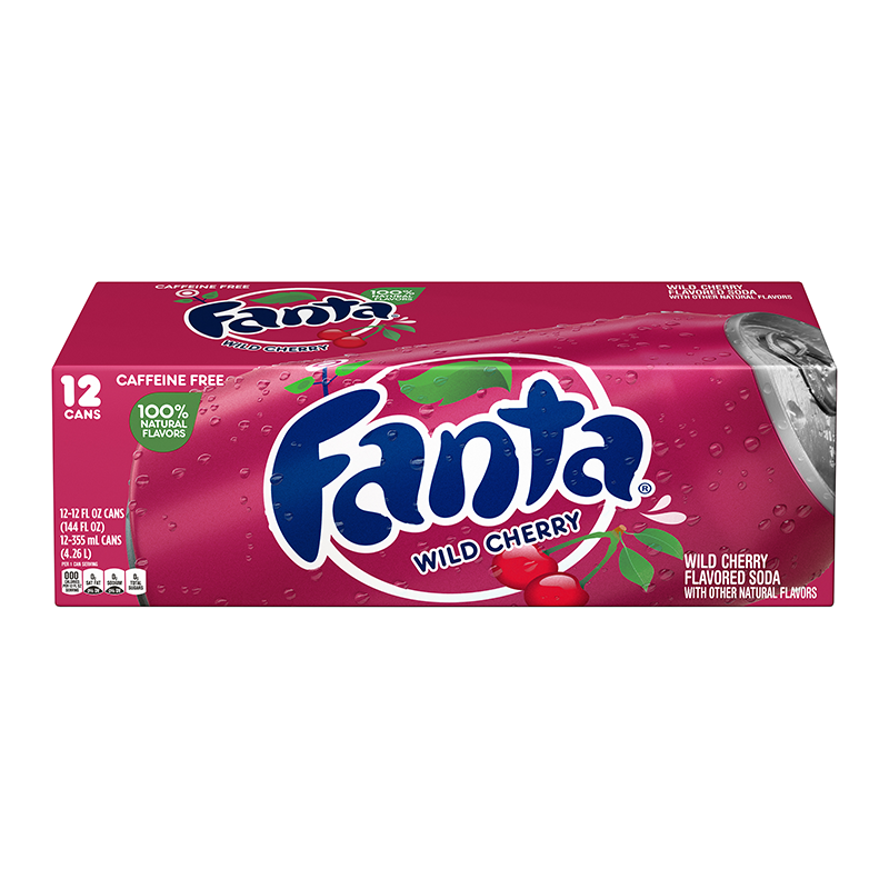 Fanta Wild Cherry (12x355ml cans) best before 19th September 2021