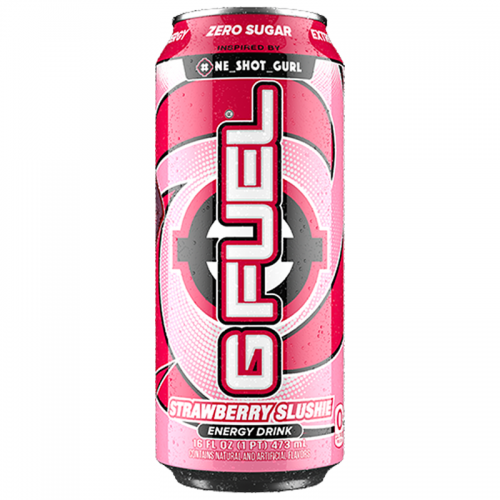 G FUEL - Zero Sugar Energy Drink - Strawberry Slushie One Shot Gurl 16fl.oz (473ml)