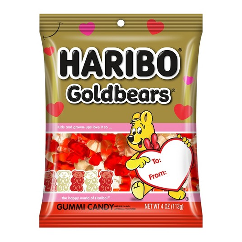 Haribo Valentine Gold-Bears - 4oz (113g) - Best before December 2022