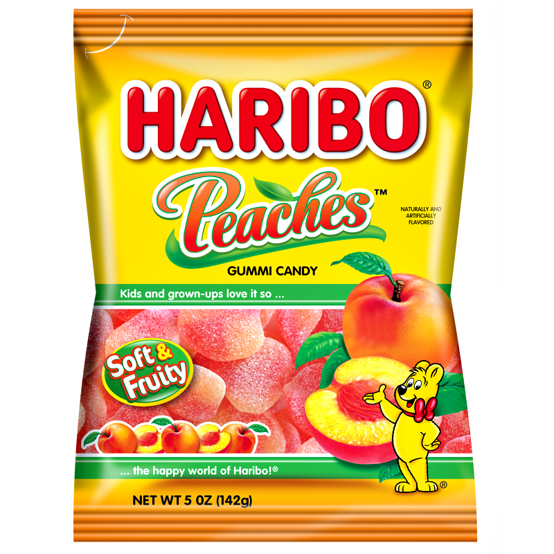 Haribo Peaches Peg Bag 5oz (142g)