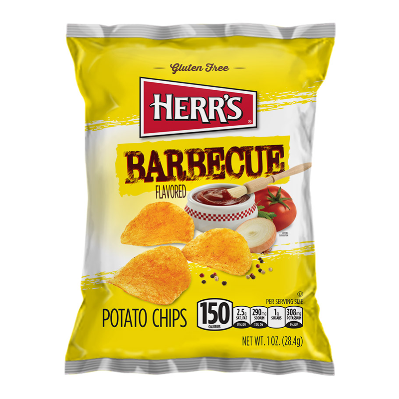 Herr's Barbecue Potato Chips - 1oz (28.4g) -(Herrs)