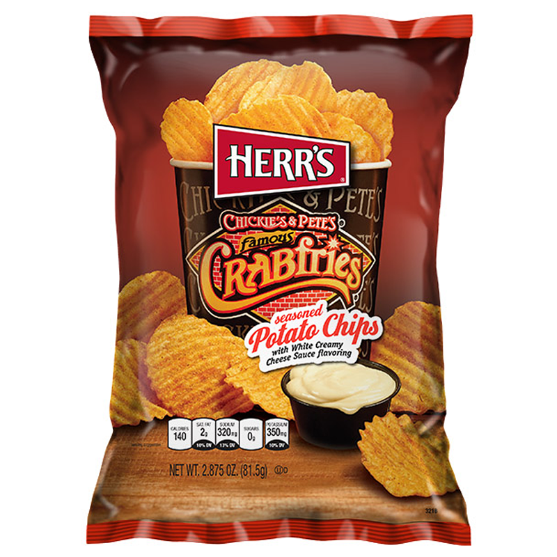 Herr's Chickie's & Pete's Crabfries Potato Chips - 2.75oz (78g)
