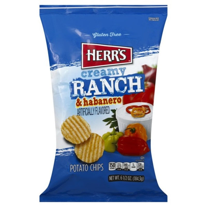 Herr's Creamy Ranch & Habanero Potato Chips - 6.5oz (184.3g)
