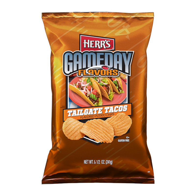 Herr's Gameday Tailgate Tacos Flavoured Potato Chips - 6.5oz (184.3g)