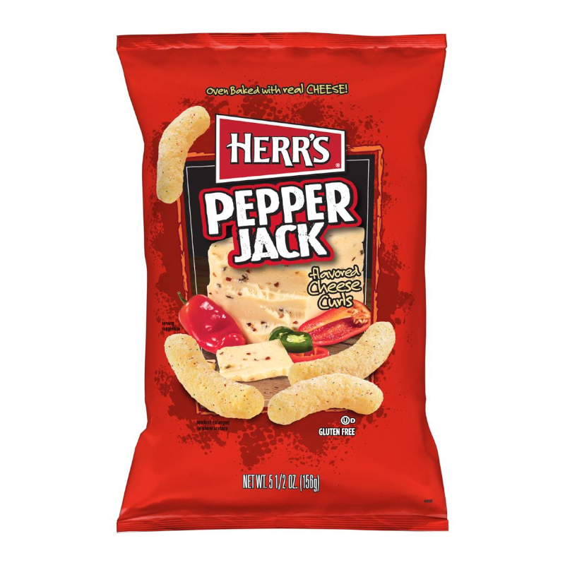 Herr's Pepper Jack Cheese Curls - 5.5oz (156g)