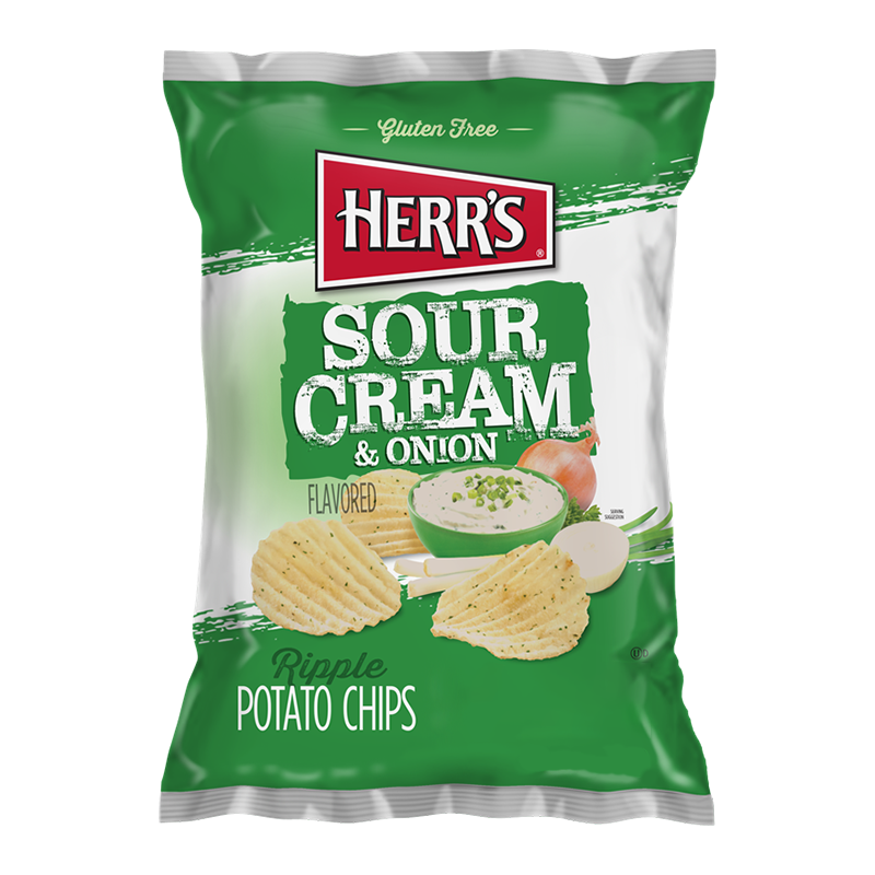 Herr's Chips Sour Cream and Onion - 3.5oz (99g) - Medium Bag