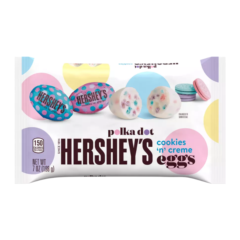 Hershey's Polka Dot Cookies 'n' Creme Eggs - 7oz (198g)