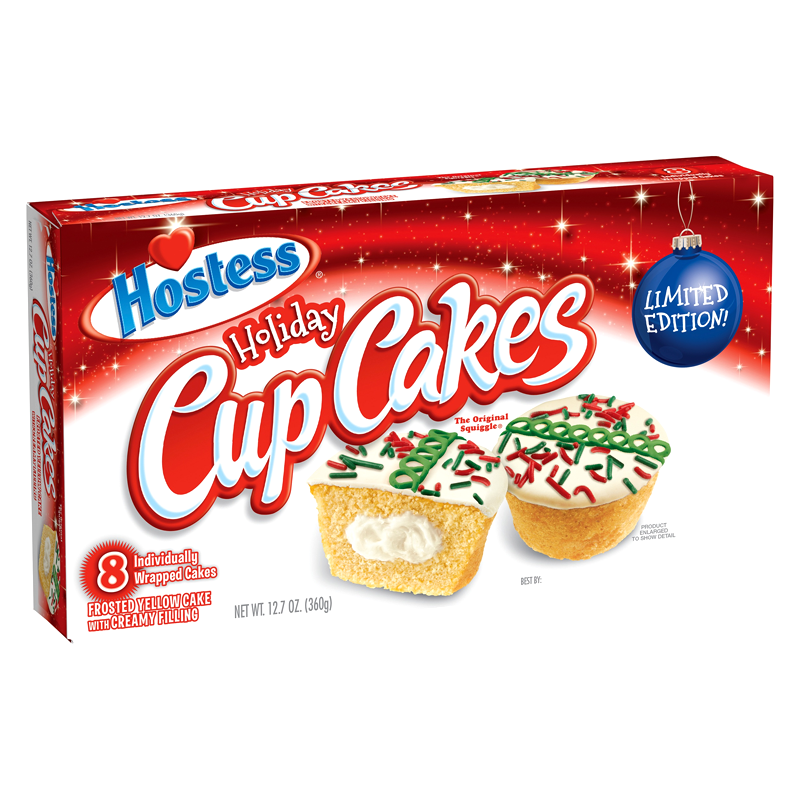 Hostess Holiday Cup Cakes 8-Pack - 12.7oz (360g) [Christmas]-  (Box)
