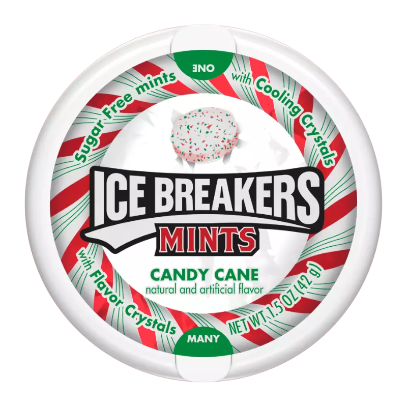 Hershey - Ice Breakers Candy Cane Mints Dispenser - 1.5oz (43g) [Christmas]
