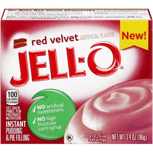 Jell-O Red Velvet Instant Pudding 3.4oz (96g)