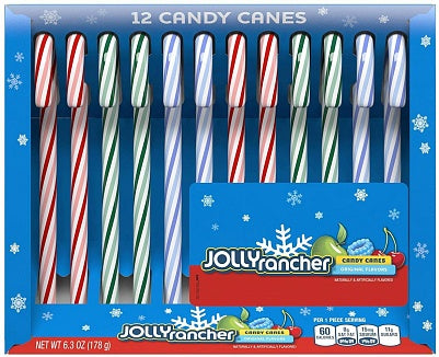 Jolly Rancher Assorted Candy Canes 12ct - Christmas