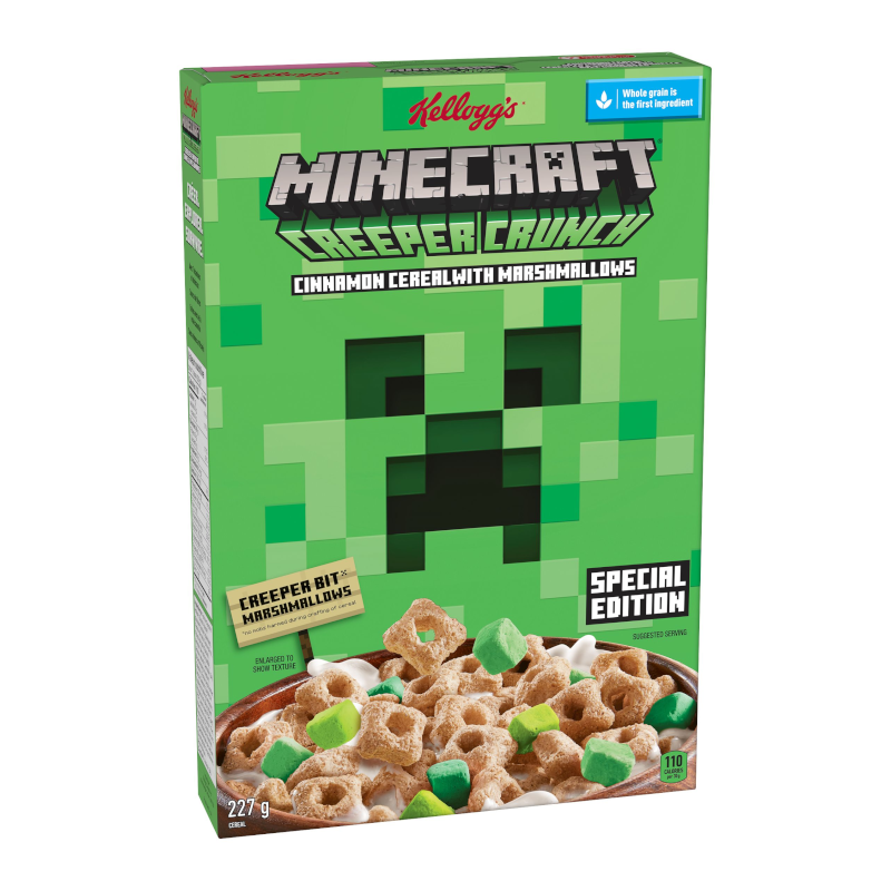 Kellogg's Minecraft Creeper Crunch Cereal - 227g