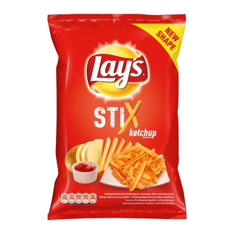 Lay's Ketchup Flavour STIX - 140g (EU) - New