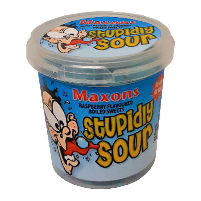 Maxons Stupidly Sour Raspberry Sweets - 100g