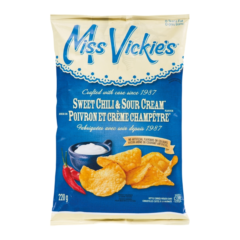 Miss Vickie's Sweet Chili & Sour Cream Kettle Cooked Potato Chips - 40g [Canadian] Best before 22nd February 2022