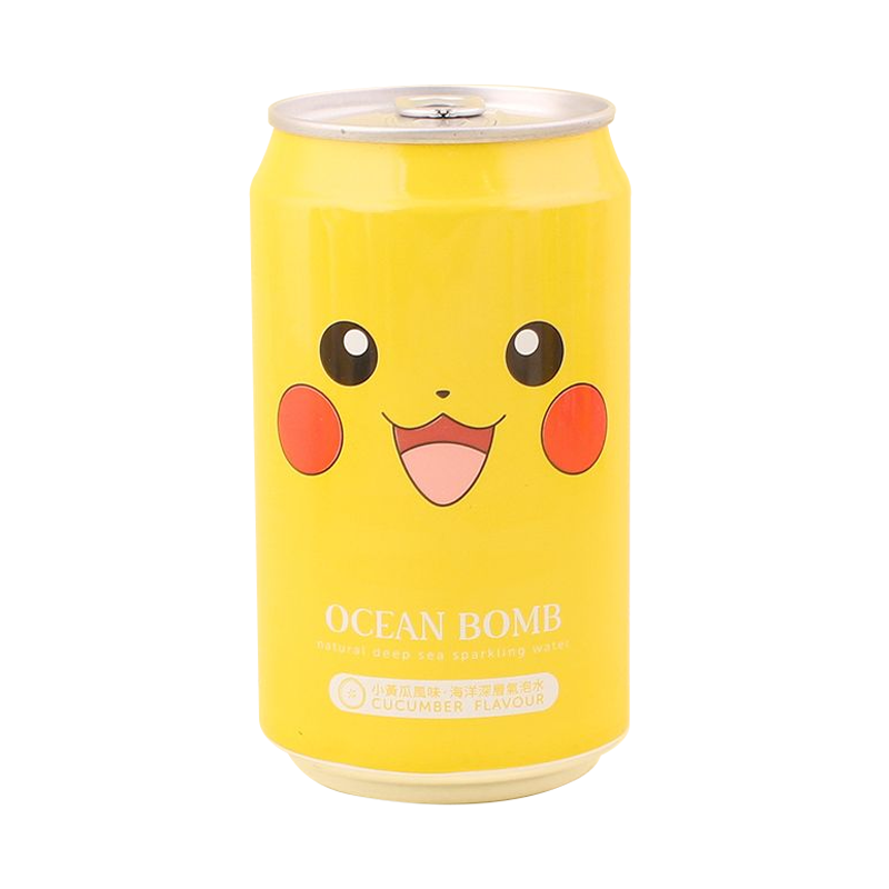 Ocean Bomb Pokemon Pikachu Cucumber Flavour Sparkling Water - 12fl.oz