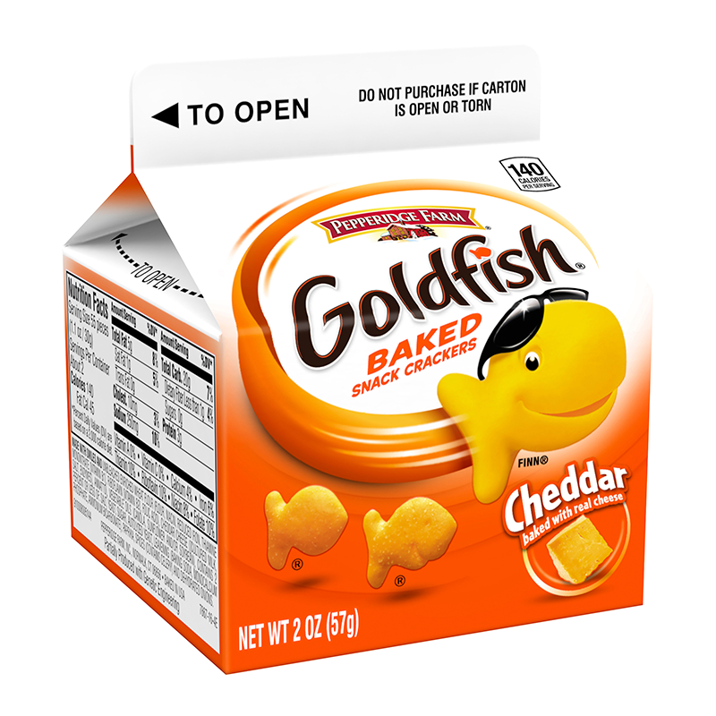 Pepperidge Farm Goldfish Crackers Cheddar Carton 2oz (57g)