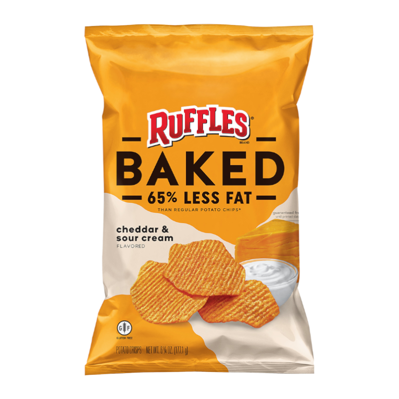 Ruffles Oven Baked Cheddar & Sour Cream - 6oz (170g)
