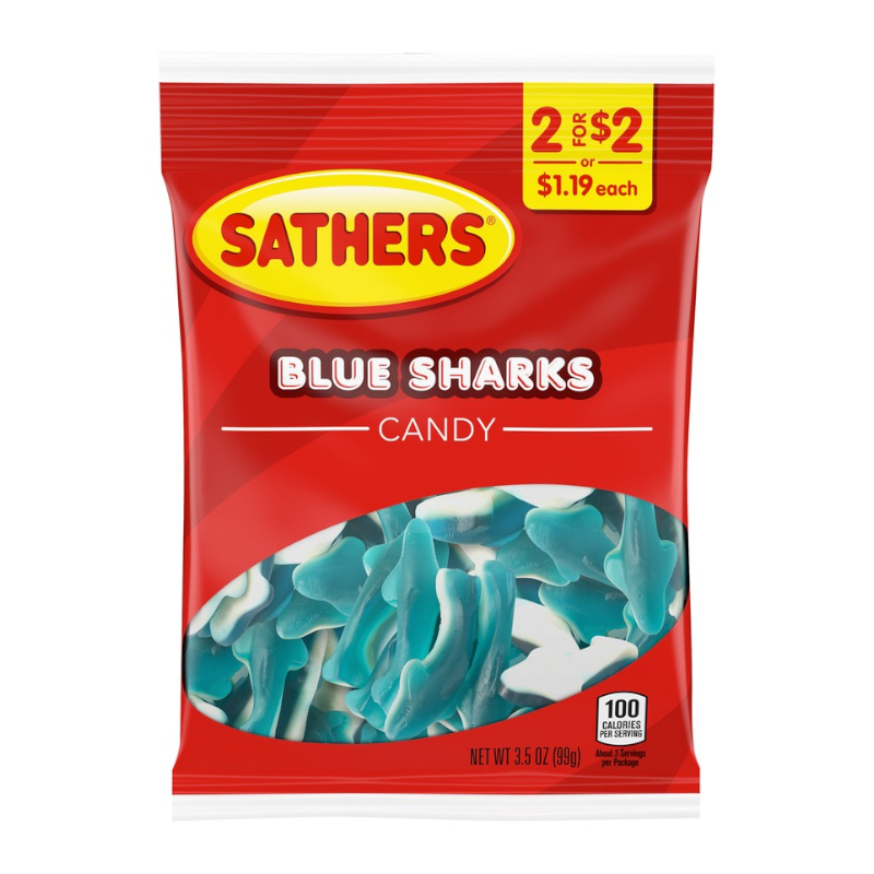 Sathers Gummallos Blue Sharks - 3.5oz (99g)