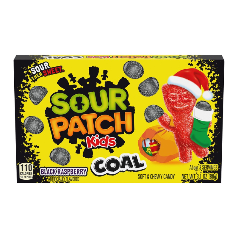 Sour Patch Kids Coal Theatre Box - 3.1oz (88g) - (Christmas)