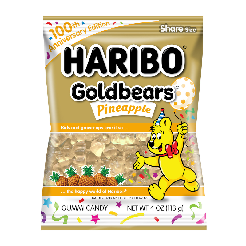 Haribo Gold Bears Pineapple 113g - 4oz (113g)