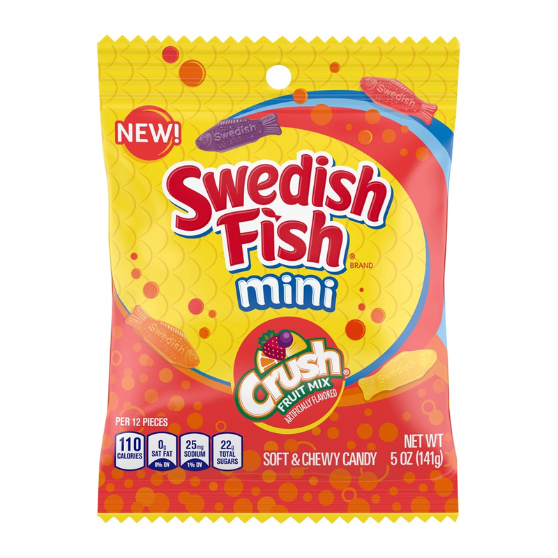 Swedish Fish Mini Crush Fruit Mix - 5oz (141g)