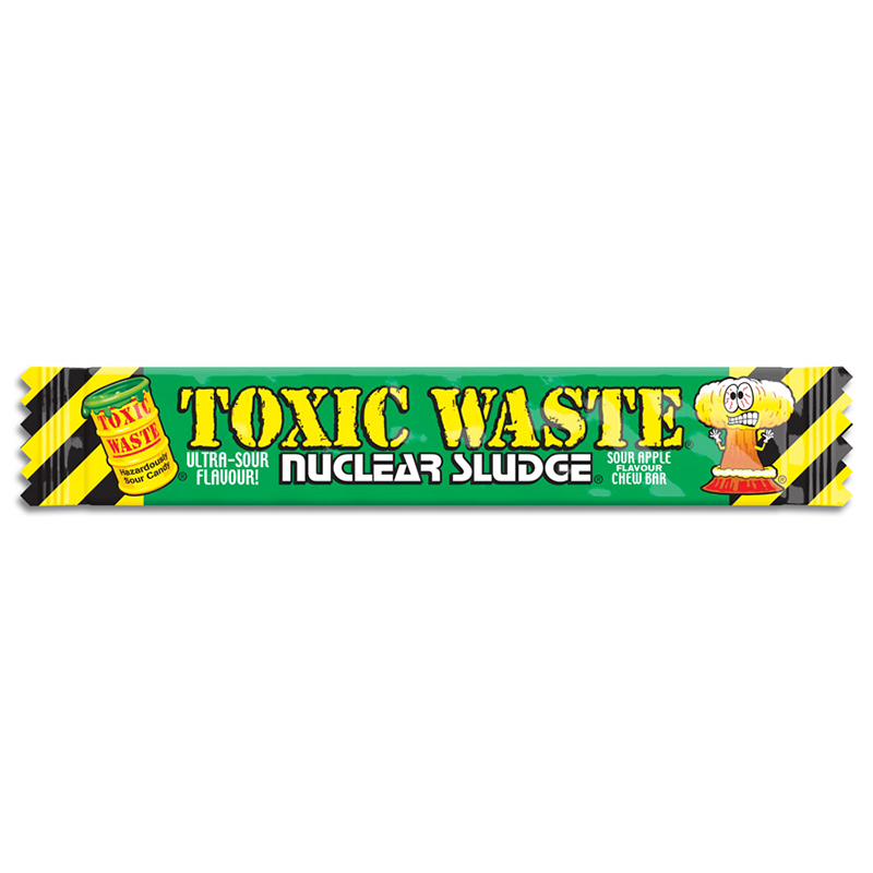 Toxic Waste Nuclear Sludge Chew Bar Green Apple 0.7oz (20g) (Green)