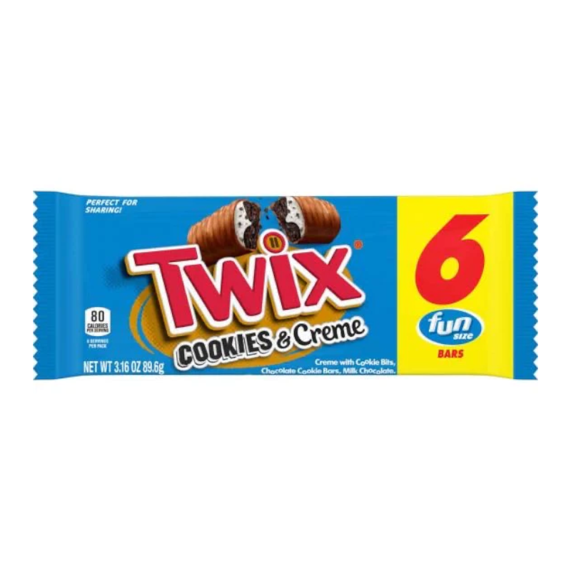 Twix Cookie & Creme Fun Size 6pk - 3.16oz (89.6g)