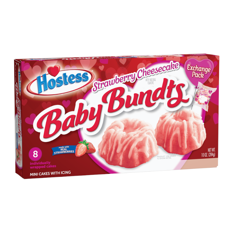 Hostess Valentines Strawberry Cheesecake Baby Bundts - SINGLE CAKE