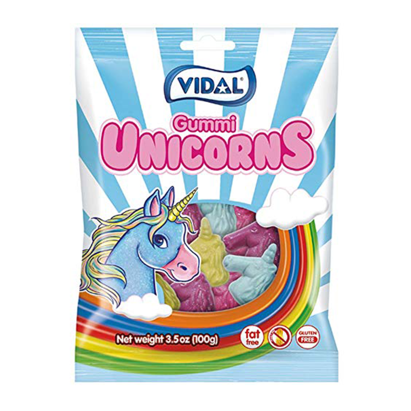 Vidal Gummies Unicorn - 3.5oz (100g) - Bags