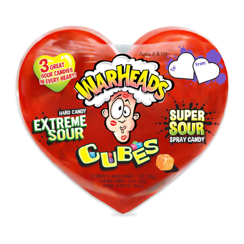 Warheads Valentines Sour Scrambler Heart - 3.75oz (78g)