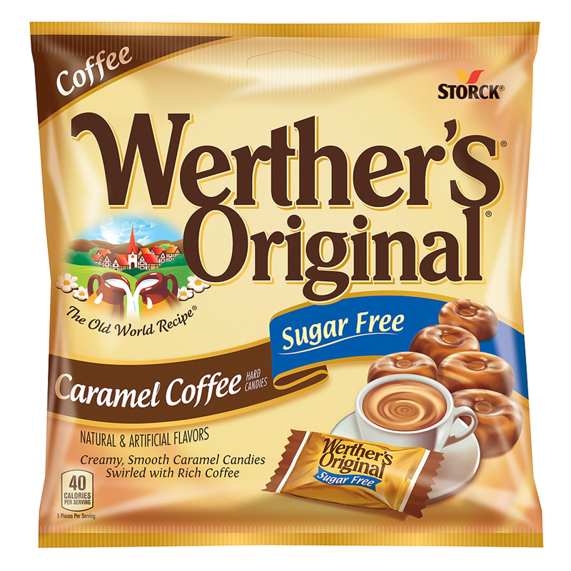 Werther's Original Caramel Coffee SUGAR FREE Hard Candies 1.46oz (41.4g) - New (Sugar Free)